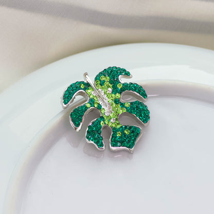 Monstera Leaf Brooch