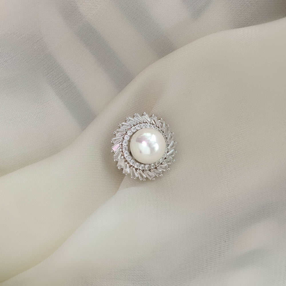 Marquise Pearl Brooch